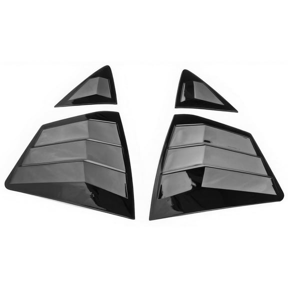 Ikon Motorsports Side Window Louvers Compatible with 2025-2026 Toyota Camry XV80 9th Gen LE XLE SE XSE IKON Style ABS Plastic Gloss Black Rear Air Vent Scoop Shades Cover Blinds Trim 4PCS