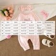 thumbnail image 3 of YWIYIUD Baby Girl Jumpsuit InfantLetter Embroidery Ruffle Long Sleeve Ribbed Romper with Headband Suit Fall Winter Toddler Baby Girl Clothes InfantHoliday Sleepwear for Baby Homewear Newborn, 3 of 3