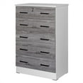 thumbnail image 4 of Better Home WC5-Wht-Gry Cindy 5 Drawer Chest Wooden Dresser with Lock, White & Gray, 4 of 14