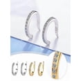 thumbnail image 5 of Clip On Earrings for Women - No Piercing Needed, Hypoallergenic Copper Build with Simplistic Sparkle, Secure Comfort Fit, For Daily & Special Occasions,Gold, 5 of 5