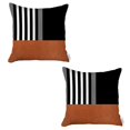 thumbnail image 2 of Boho-Chic Decorative Vegan Faux Leather Pillow Covers SET OF 2 PCS, 2 of 5