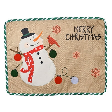 

Christmas Place Mat Cloth Place Mat Stripe Design Place Mat Xmas Table Mat
