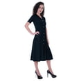 thumbnail image 4 of Moomaya Robe Chemise Longue Unie pour Femmes avec Boutons, Coupe Ample Décontractée, 4 of 6