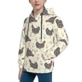 thumbnail image 2 of Fotbe Funny Chicken Pattern Youth Pullover Hooded Sweatshirt, Boys Hoodie, Kangaroo Pocket Hoodie for Kids Girls -Large, 2 of 6