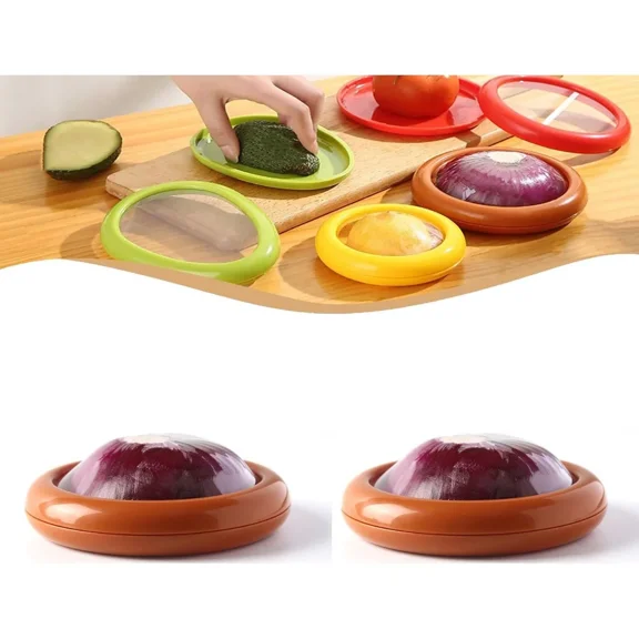 Silicone Fruit Storage Box, Silicone Fruit Storage Containers, Fruit And Vegetable Anti-Oxidation Storage Box, Silicone Fruit and Vegetable Storage Containers Set for Fridge Keep Fresh (2 Pcs, Brown)