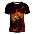 thumbnail image 3 of JLFKNG Mens Short Sleeve T-Shirt Round Neck Tees Short Sleeve Cool Animal Printed Breathable Loose Trend Bottoming Tee Shirt Lounge Clothing Fot Men, 3 of 4