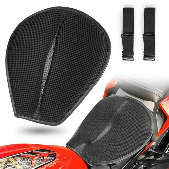 Huanke-Universal Seat Cushion Seat Pad Motorcycle 3D Mesh Fabric Black Cover Mesh