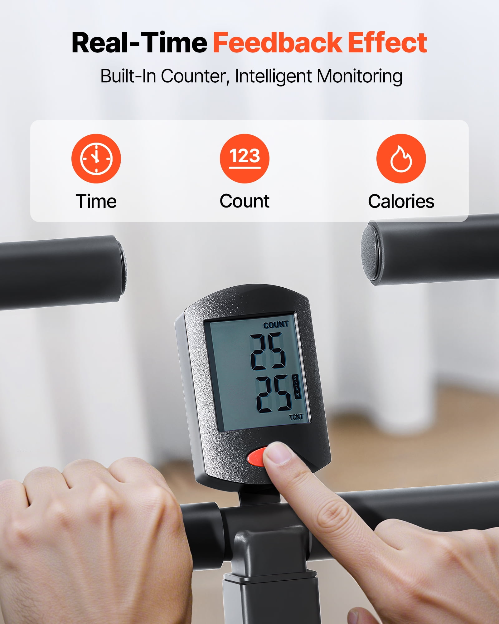 VEVOR Squat Machine, Deep Squat Rowing Machine for Home, Easy Setup & Foldable Exercise Equipment, Glute Trainer Machine with 12-Gear Adjustable Resistance, Glutes & Leg Home Workout Machine, Black