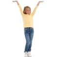 thumbnail image 5 of Cudlie Toddler Girls’ 5-Pack Long Sleeve Tees, Cotton Blend Crewnecks in Stylish Modern Colors, Sizes 12M–4T, 5 of 12