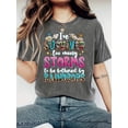thumbnail image 5 of SHESIINN Women's Chic Bible Letter Print Tee - Comfy, Casual Short Sleeve Crew Neck T-shirt for Casual Attire & Stylish Layering, 5 of 9