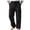 L5-Black, variant on Lightweight Linen Jogger Pants for Men Elastic Waist Drawstring Wide Leg Pants with Pockets Cotton Linen Long Pants Loose Fit Summer Beach Casual Lounge Wear,Gray 3XL
