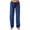 Blue, variant on Womens Pants Women Workout Out Leggings Stretch Waist Button Pocket Yoga Gym Loose Checkered Pants Plus Size Wide leg Pants With Pocket for Women