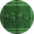 thumbnail image 1 of Ahgly Company Indoor Round Persian Emerald Green Traditional Area Rugs, 5' Round, 1 of 4
