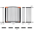 thumbnail image 6 of 30" Tall Extra Wide Dog Gate for Stairs and Doorway, 28"-47" Metal Safety Pet Gate with Door for Dogs, No Drill Adjustable Pressure Walk Through Long Dogs Gates for Wide Openings by LAZYLAND (Black), 6 of 7