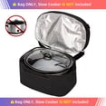 thumbnail image 3 of Bolsa para olla de cocción lenta HOMEST para olla de cocción lenta de 6 a 8 cuartos, bolsa de viaje aislante con forro fácil de limpiar, estuche de transporte con compartimento superior con cremallera, 3 of 5