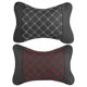 thumbnail image 2 of Reposacabezas de cuero sintético para coche, cojín de apoyo para el cuello, accesorios para el asiento, almohada de seguridad negra para coche, decoración universal, 2 of 5