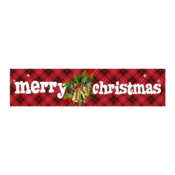 Pancarta decorativa para jardín, pancarta colgante para Nochebuena, pancarta para fiesta de invierno, pancarta para jardín, pancarta colgante para valla exterior, letrero para jardín