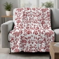 thumbnail image 2 of Red Boho Flower Blanket Soft Cozy Warm Throw Blanket for Couch, Plush Fuzzy Flannel Fleece Blankets for Sofa, Vintage Paisley Farmhouse Pattern Bed Blankets Lightweight Gifts for Women, 50"x60", 2 of 9