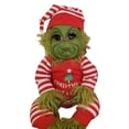 thumbnail image 1 of Grinch-Muñeca de felpa de silicona para bebé, juguete suave de Navidad, monstruo de pelo verde, decoración de Navidad（A, 1 of 5