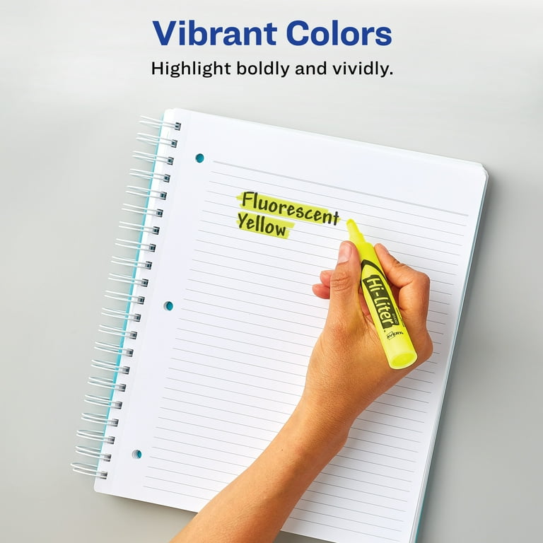 Avery Hi-Liter Desk-Style Highlighters, 4 Pack Assorted