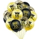 thumbnail image 1 of Kit de globos de cumpleaños con confeti de látex dorado negro del 18, x15, 1 of 1