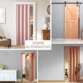 thumbnail image 5 of Vatge Door Curtains for Doorways Privacy, Magnetic Doorway Curtains with Rod, Temporary Door and Room Dividers for Bedroom/Hallway/Nursery, 1 Panel, W42 x L80, Pink, 5 of 10