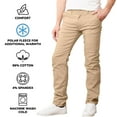 thumbnail image 3 of 2-Pack Men’s Heavyweight Fleece-Lined Stretch Chino Uniform Work Pants (31” Inseam), 3 of 4
