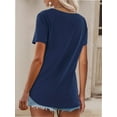 thumbnail image 2 of Women's Classic Fit T Shirts Short Sleeve V Neck Casual Tee Shirt Summer Tops, 2 of 4
