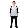 thumbnail image 4 of Athletic Works Youth 3/4 Sleeve Raglan Baseball Tee, Black, Size Large, 4 of 4