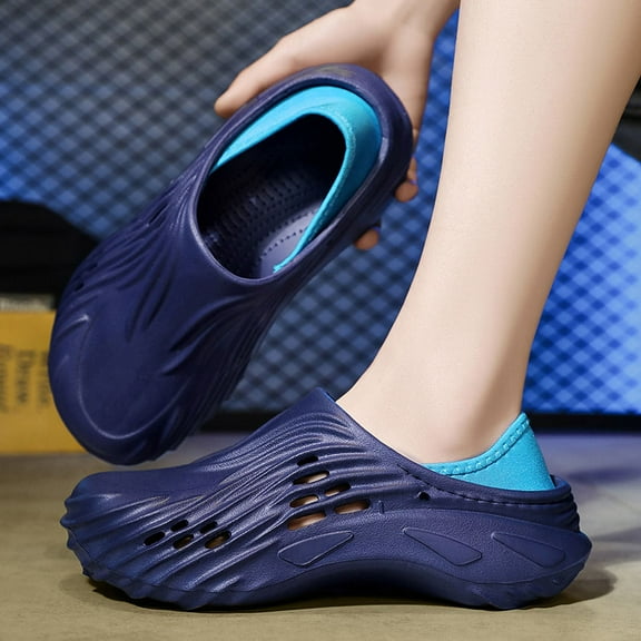 Men's fashion hole shoes, couple garden shoes, outdoor and indoor sandals, comfortable and durable hole shoes