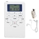 thumbnail image 1 of Radio profesional QQT102 Mini receptor FM estéreo portátil con pantalla LCD y auriculares, color blanco, 1 of 14