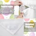 thumbnail image 6 of MIZHONA Easter Eggs Shower Curtain with Snap in Liner,Colorful Eggs No Hooks Fabric Bath Curtain,71"× 71", 6 of 6