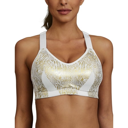 

Wingslove Women s High Impact Full Coverage Padded Push Up Sports Bra Cross Back Plus Size Adjustable Bra White 34B