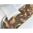 thumbnail image 3 of Plum Flowers Bed Runner, Vintage Design Dreamy Floral Boho Pattern with Modern Color Palette, Decorative Accent Bedding Scarf for Hotels Homes & Guest Rooms, Twin, Mustard Purple Umber, by Ambesonne, 3 of 3