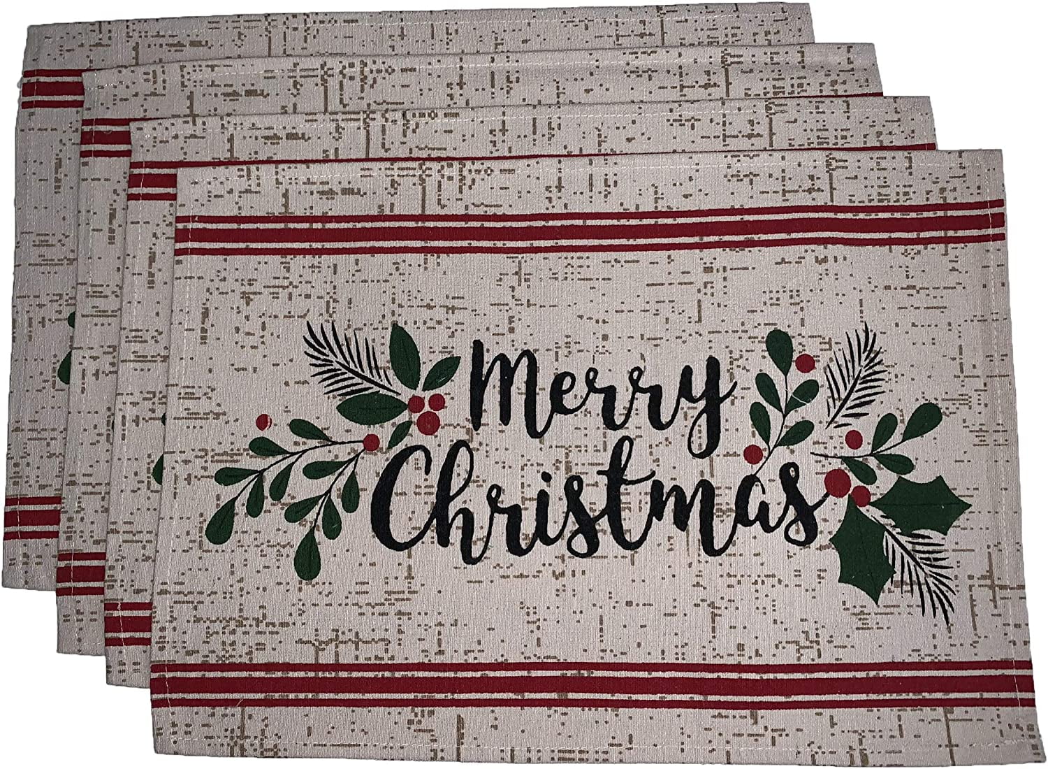 Nidico Set of 4, Printed Decorative Tapestry Christmas Placemats Size