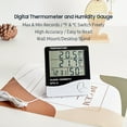 thumbnail image 2 of Termómetro Higrómetro con Reloj Medidor Digital de Humedad y Temperatura Eccomum Termómetro higrómetro, 2 of 6