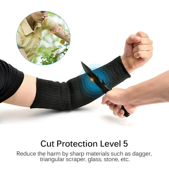 1 Pair Steel Wire Arm Guard Bracer Cut Proof Anti Abrasion Stab Resistant Armband Sleeve Vambraces Protector