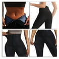 thumbnail image 4 of Pantalones De Sauna Para Mujer, Pantalones De Yoga Ajustables Con Cintura Elástica, Pantalones De Chándal Moldeadores De Cuerpo Con Triple Botonadura Guardurnaity AP007903-03, 4 of 6