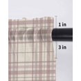 thumbnail image 6 of Buffalo Plaid Tier Curtains 36 Inch Length,Sheer Curtains for Bedroom Living Room Dusty Rose Pink Farmhouse Gingham Striped Short Kitchen Curtains Drapes for Small Half Window 27.5"x36" 2 Panels, 6 of 7