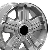 18 inch Rim fits 99-18 Chevrolet Silverado 1500 Silver Machined Aluminum Wheel Direct Fit