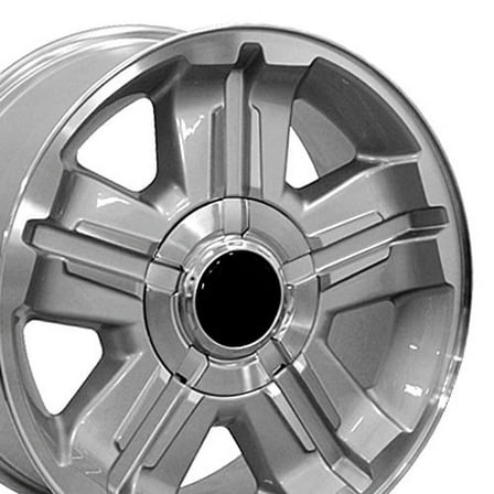 18 inch Rim fits 99-18 Chevrolet Silverado 1500 Silver Machined Aluminum Wheel Direct Fit