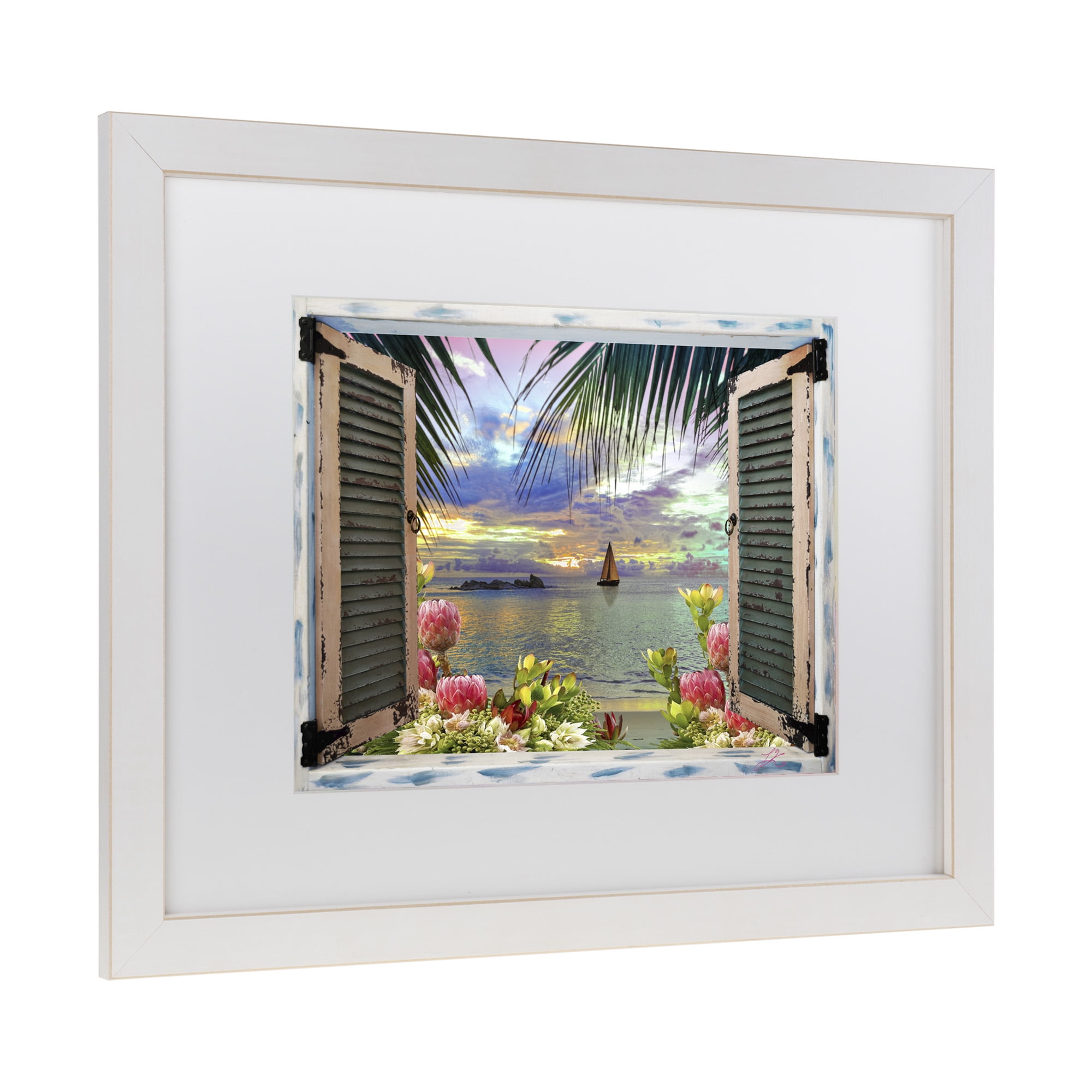 Trademark Fine Art 'Window to Paradise III' Matted Framed Art by Leo Kelly