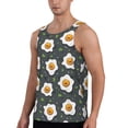 thumbnail image 2 of Gukieu Cute Poached Eggs Print Men's Quick Dry Fitness Vest, Round Neck Sleeveless Fitness Bodybuilding Top-Large, 2 of 7