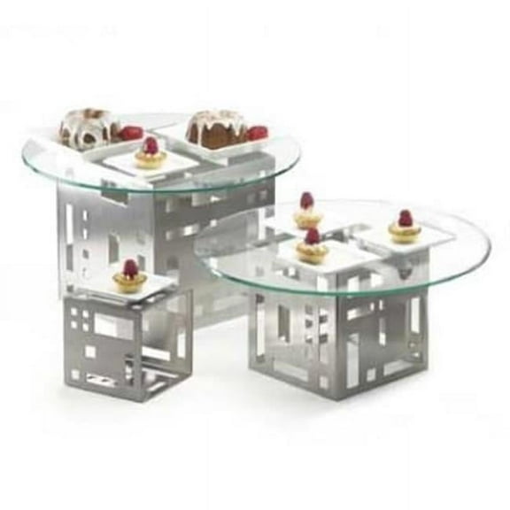 Cal Mil 1607-5-55 Squared Stainless Steel Cube Riser - 5 x 5 x 5 in.