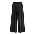thumbnail image 3 of Timegard Lounge Pants for Women Elastic High Waist Straight Leg Casual Loose Comfy Pants with Pockets, 3 of 6