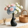 thumbnail image 6 of Ouuluon Flower Vase, Simple Multi-Scene Decorative Vases, 9X8in Black Modern Vase for Flowers Living Room Bedroom Valentine Wedding Table, 6 of 7