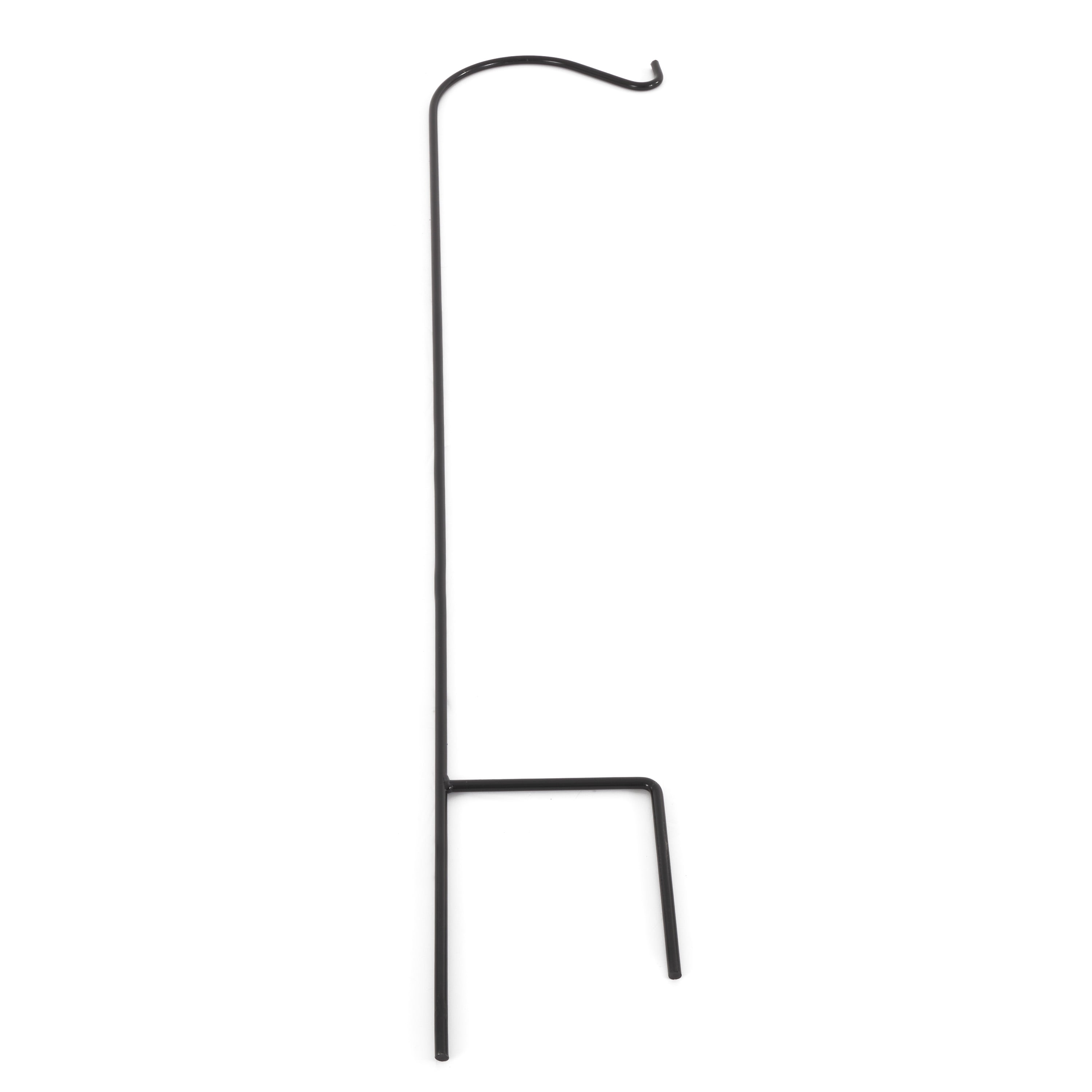 Ashman Shepherds Hook for Hanging Plants, Feeders, 65 Inches, 4 Pack, Black