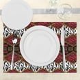 thumbnail image 3 of Ambesonne African Place Mats Set of 4, Wildlife Animal Skin, Standard Size, Brown and Red, 3 of 6