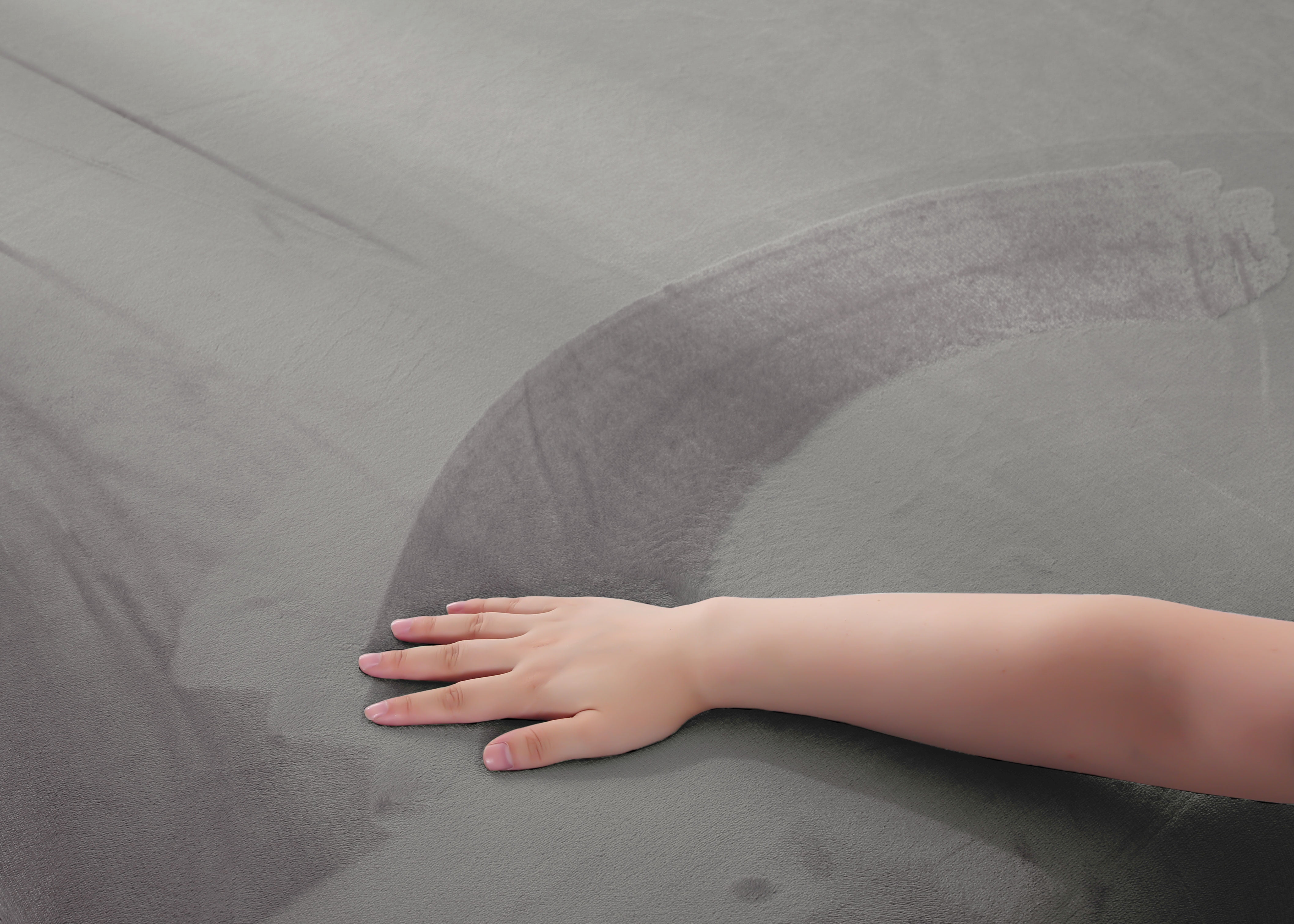 Swift Home Luxury 1 Piece Flannel Plush Fur Fitted Sheet, Ultra-Soft, Deep Pocket Fit, All Season Warmth, King Size, Gray