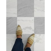 Floorpop Langley Grey Peel and Stick Floor Tiles